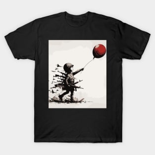 Peace and freedom, soldier girl with red baloon T-Shirt